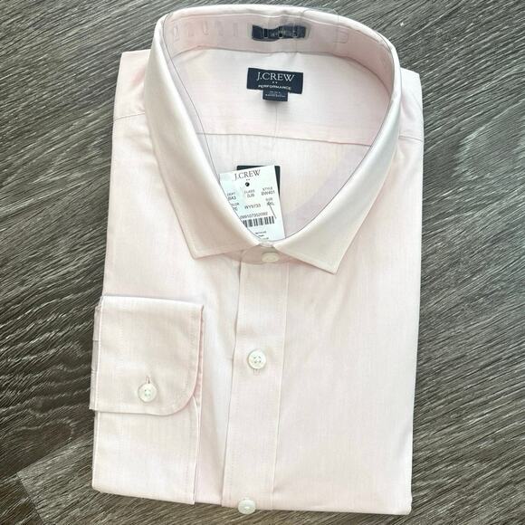 NWT J.Crew Slim Performance Dress Shirt In Fresh Peony Eoe Pink Size XXL - Picture 3 of 6